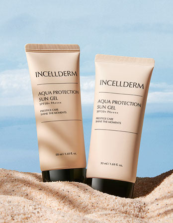 ☀️ INCELLDERM Gel SPF50+ PA+Protección solar y Cuidado Facial en un Solo Paso